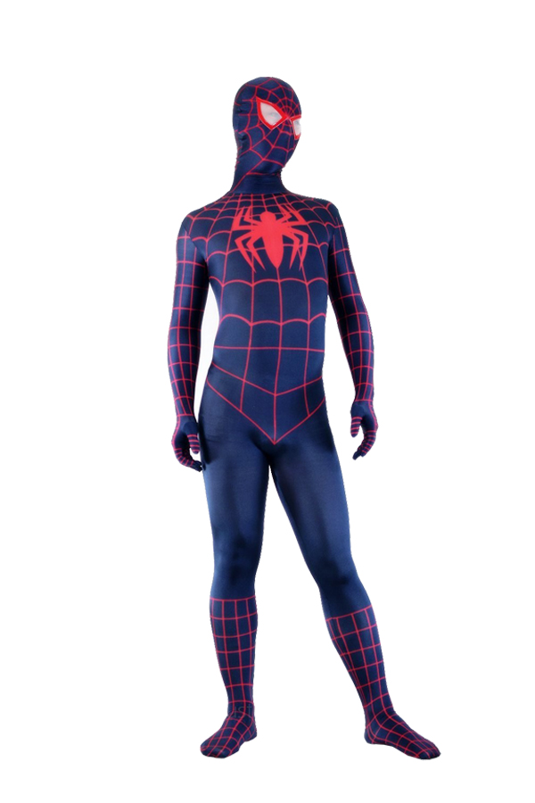 Halloween Costumes Dashing Black Spiderman Zentai Suit - Click Image to Close